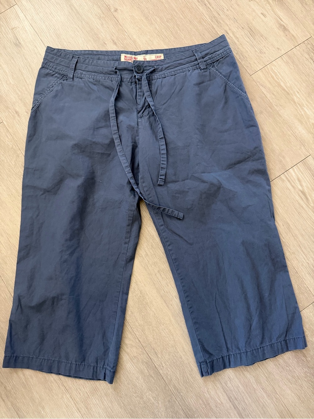 Mossimo Supply Co. Navy Flat Front Men's Shorts with Drawstring